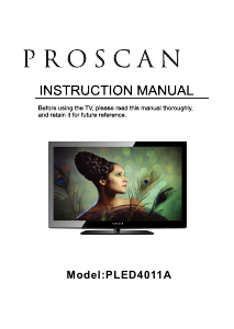 Manual Proscan PLED4011A LED Television