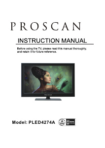 Handleiding Proscan PLED4274A LED televisie