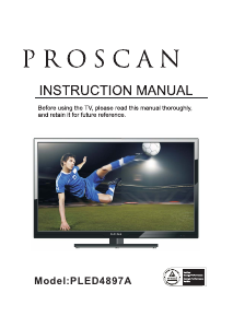 Handleiding Proscan PLED4897A LED televisie