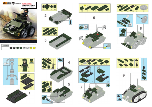 Manual Sluban set M38-B0587C Army Armored vehicle