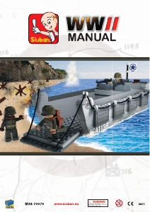 Manual Sluban set M38-70070 WWII Landingcraft