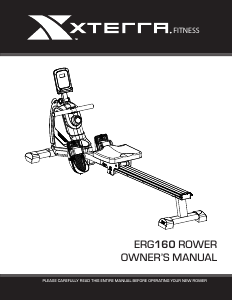 Manual XTERRA Fitness ERG160 Rowing Machine