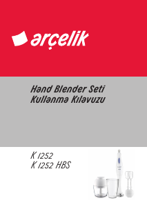 Kullanım kılavuzu Arçelik K 1252 El blenderi