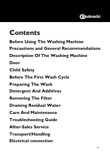 Manual Bauknecht WAE 8783/2 Washing Machine