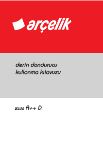 Kullanım kılavuzu Arçelik 2536 D Dondurucu