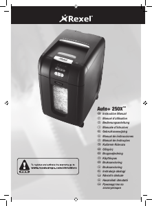 Kullanım kılavuzu Rexel Auto+ 250X Kağıt öğütücü