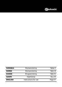 Bruksanvisning Bauknecht WAS 4753 Tvättmaskin