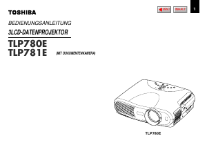 Bedienungsanleitung Toshiba TLP781E Projektor
