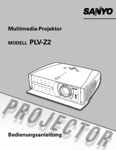 Bedienungsanleitung Sanyo PLV-Z2 Projektor