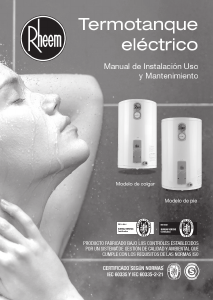 Manual de uso Rheem TECC 125 Calentador de agua