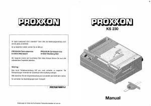 Bedienungsanleitung Proxxon KS 230 Kreissäge