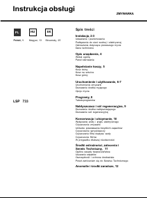 Instrukcja Hotpoint LSP 733A X Zmywarka