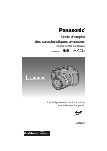 Mode d’emploi Panasonic DMC-FZ45 Lumix Appareil photo numérique