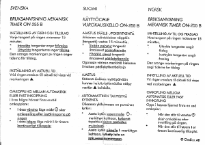 Käyttöohje Ondico ON-255 B Aikakytkin