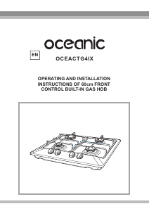 Mode d’emploi Oceanic OCEACTG4IX Table de cuisson