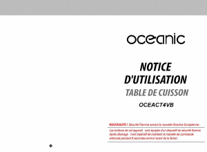 Mode d’emploi Oceanic OCEACTG4VB Table de cuisson