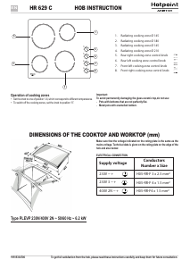 Handleiding Hotpoint HR 629 C Kookplaat