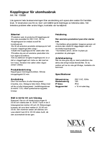 Bruksanvisning Nexa 15558 Kopplingsur