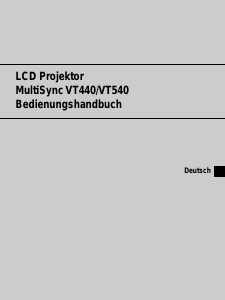 Bedienungsanleitung NEC VT540 Projektor