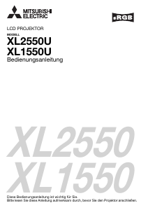 Bedienungsanleitung Mitsubishi XL1550U Projektor
