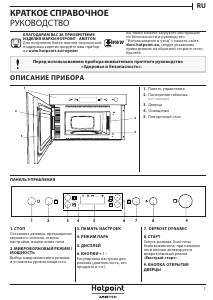 Руководство Hotpoint MN 312 IX HA Микроволновая печь