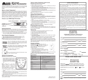 Manual Mabis 9-Second Fast Thermometer