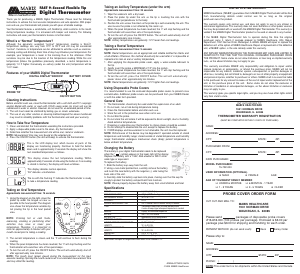 Manual Mabis 9-Second Flex Tip Thermometer