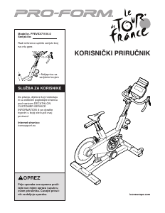 Priručnik Pro-Form PFEVEX71516.0 Tour de France Sobni bicikl