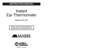 Manual Mabis Instant Ear Thermometer