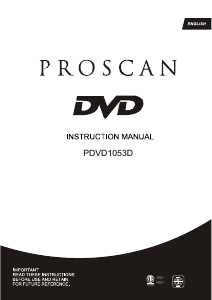 Manual Proscan PDVD1053D DVD Player