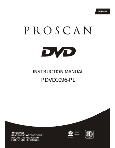 Manual Proscan PDVD1096-PL DVD Player