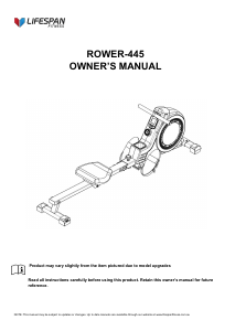 Manual Lifespan Rower-445 Rowing Machine