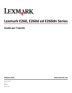 Manuale Lexmark E260 Stampante