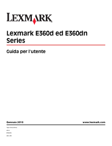 Manuale Lexmark E360dn Stampante