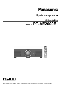 Priručnik Panasonic PT-AE2000E Projektor