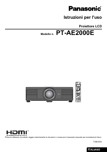 Manuale Panasonic PT-AE2000E Proiettore