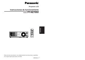 Manual de uso Panasonic PT-AE700U Proyector