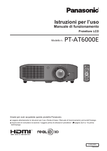 Manuale Panasonic PT-AT6000E Proiettore