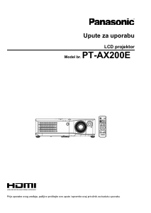 Priručnik Panasonic PT-AX200E Projektor