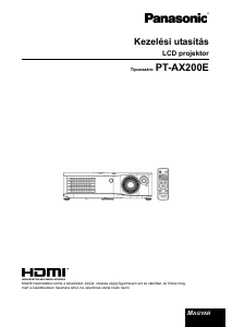 Használati útmutató Panasonic PT-AX200E Vetítő