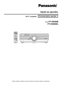 Priručnik Panasonic PT-D5500E Projektor