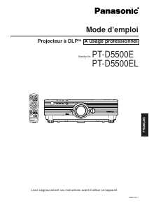 Mode d’emploi Panasonic PT-D5500E Projecteur