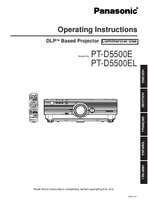 Manual Panasonic PT-D5500EL Projector