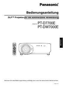 Bedienungsanleitung Panasonic PT-D7700E Projektor