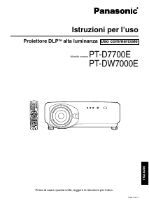 Manuale Panasonic PT-D7700E Proiettore