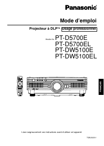 Mode d’emploi Panasonic PT-DW5100E Projecteur