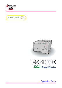 Handleiding Kyocera FS-1010 Printer