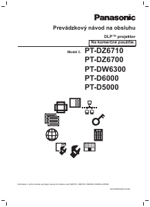 Návod Panasonic PT-DW6300E Projektor