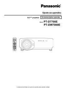 Priručnik Panasonic PT-DW7000E Projektor