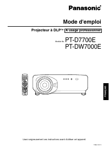 Mode d’emploi Panasonic PT-DW7000E Projecteur